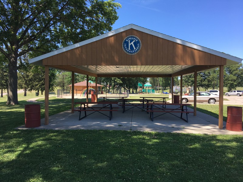 picnic shelter in a park